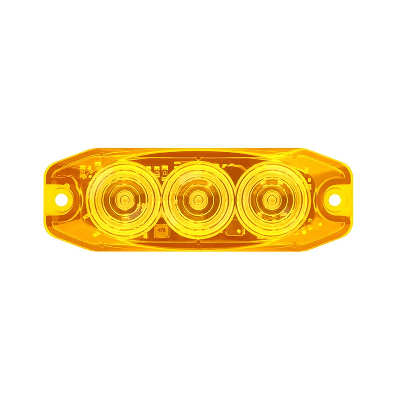 LED compact warning light amber lens | 12-24v | 11AM