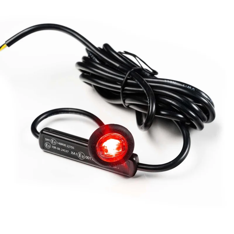 Feu de position LED rouge avec flash R65 12-24V câble 200cm | MSV-4500R-A