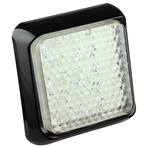 LED achteruitrijlamp met zwarte rand | 12-24v | 40cm. kabel | 100WME