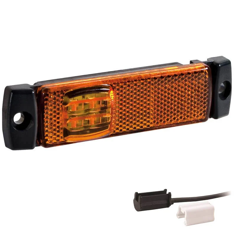 LED markeringslicht amber | 12-24v | 1,5mm. connector | M10MV-196A