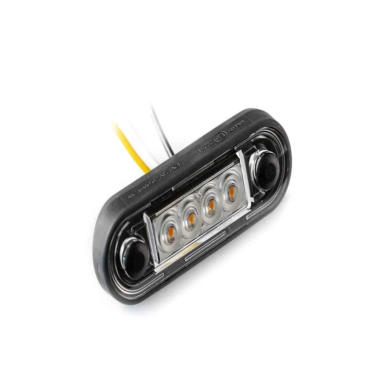 LED markeerlicht dual color wit/amber 12-24v 0,15m. kabel