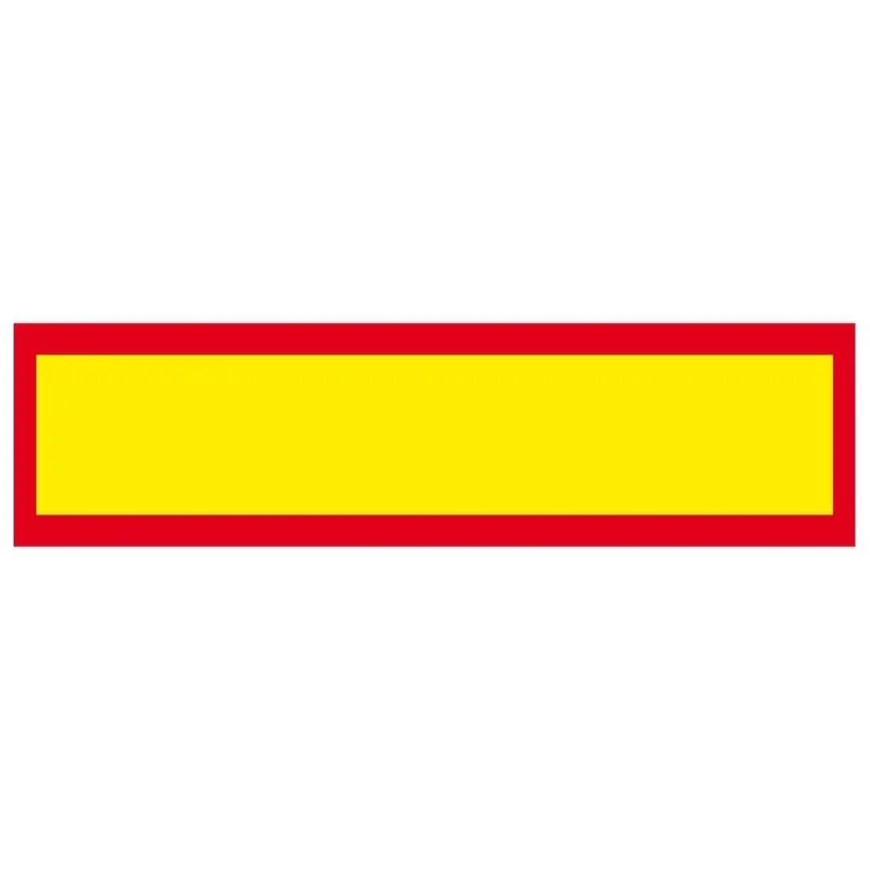 Panneau de signalisation 1130x195 Aluminium jaune/rouge | D14712