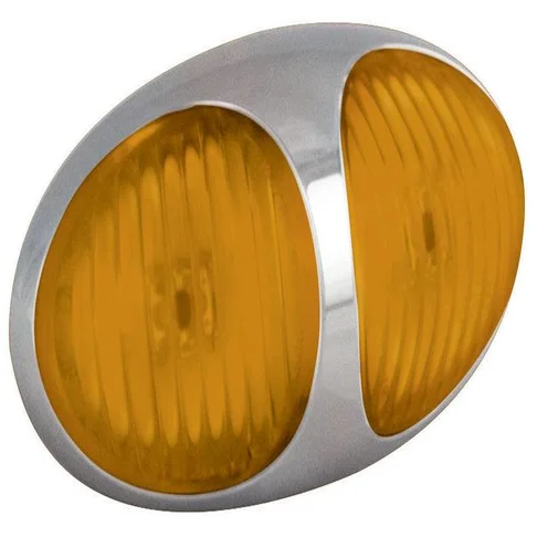 fanale di segnalazione a LED ambra | 12-24v | 10 cm di cavo | 37CAM2P