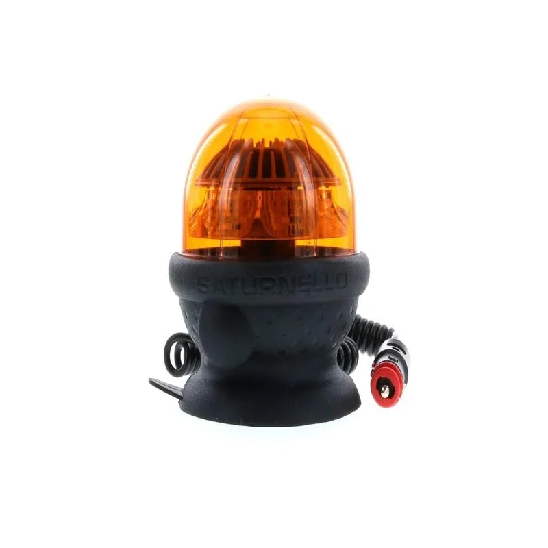 LED R65 zwaailamp amber 12/24v magneetmontage, roterend | D14738