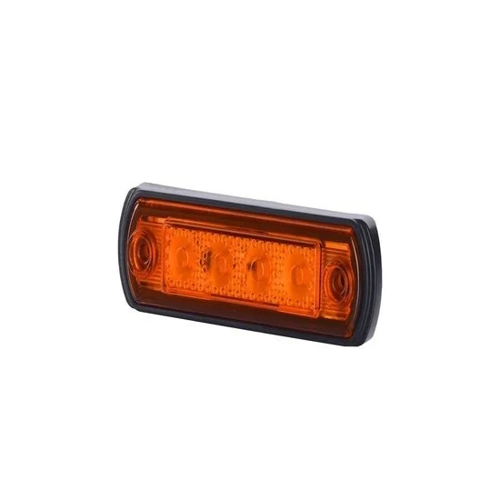 LED markeringslicht amber met beugel | 12-24v | 50cm. kabel | MV-5250A