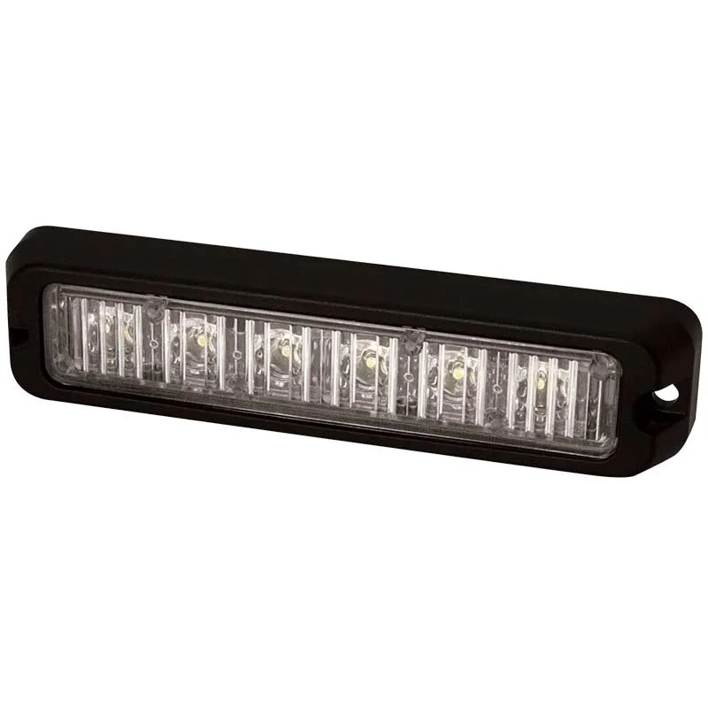 LED Flitser 6-LED amber | wit Split colour | 12-24v | ED3706AC