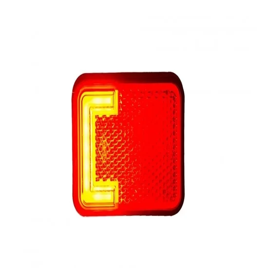 fanale di segnalazione a LED rosso neon con staffa | 12-24v | 50 cm. di cavo | MV-3500R