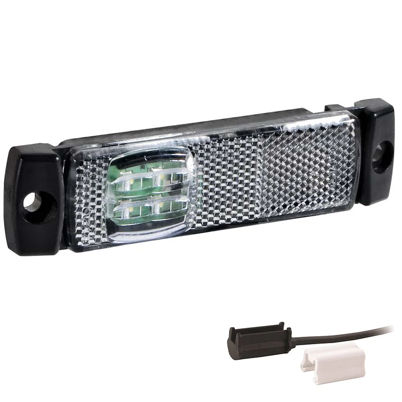 LED markeringslicht wit | 12-24v | 1,5mm. connector | M10MV-196W