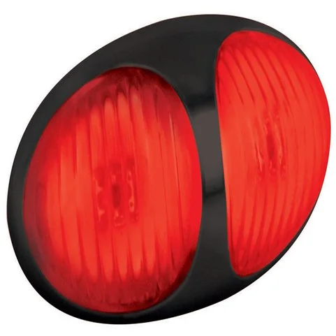 LED markeringslicht rood | 12-24v | 10cm. kabel | 37RM2P