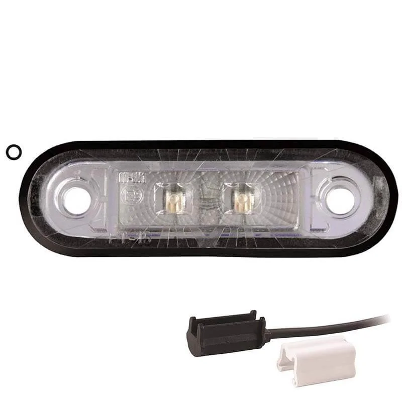 LED-Begrenzungsleuchte Weiß 12/36V 1,5mm² Anschluss. | M10MV-220W