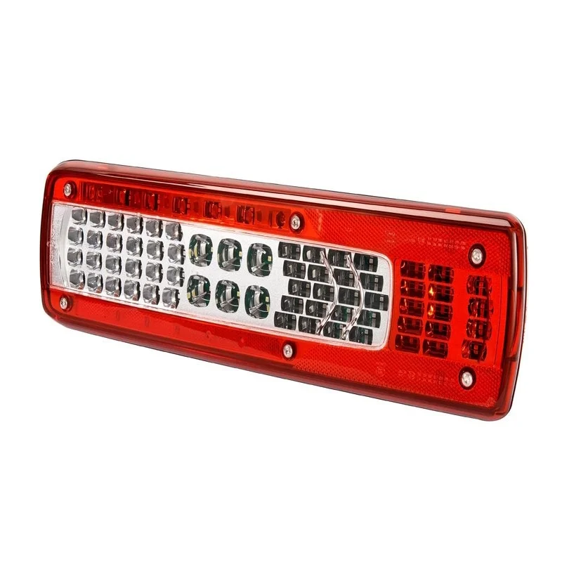 Rechts | LED achterlicht LC9 | 24v | 7-PIN zij-connector, alarm | 158040