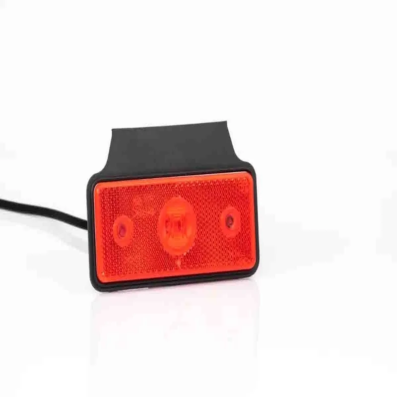 LED markeringslicht rood | 12-24v | 50cm. kabel | 1,5mm². connector met beugel | MV-5670R