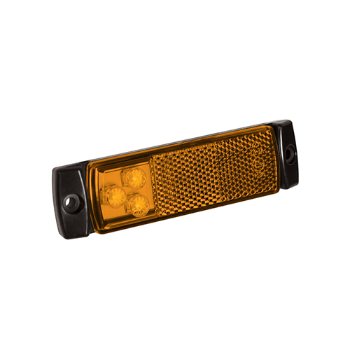 LED markeringslicht amber | 12-24v | 50cm. kabel | 129AM