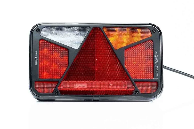Right | LED Rear light with license plate light | 12-24v | 7-functions | 100cm. cable | VC-4512