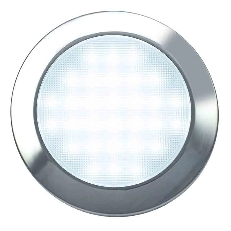 Lampe intérieure LED | 12v | 6500K | 800 lumens | anneau chromé | 115096C