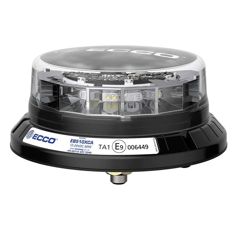 LED R65 Beacon Light 12-24v Amber/transp./CISPR/IP69K/1-Bolds | EB5101CA