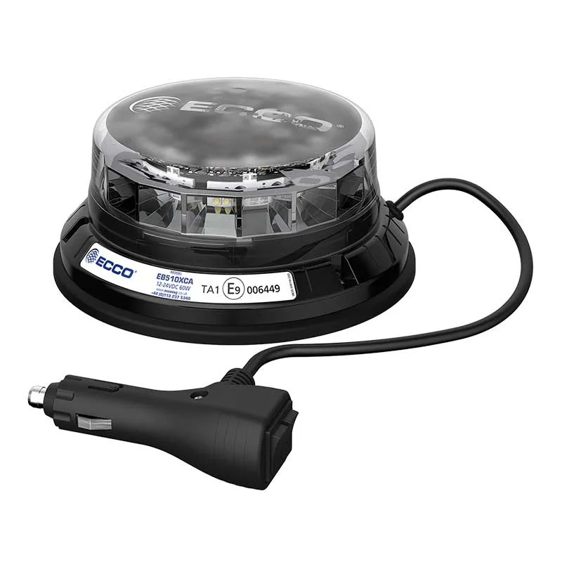 LED R65 Flashlight 12-24v Amber/transp./CISPR25/IP69K/Magnet | EB5104CA