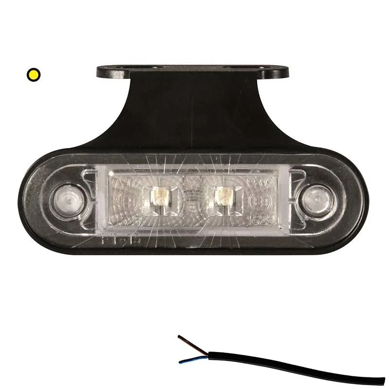 LED markeringslicht amber | 12-24v | 50cm. kabel | M10MV-400A