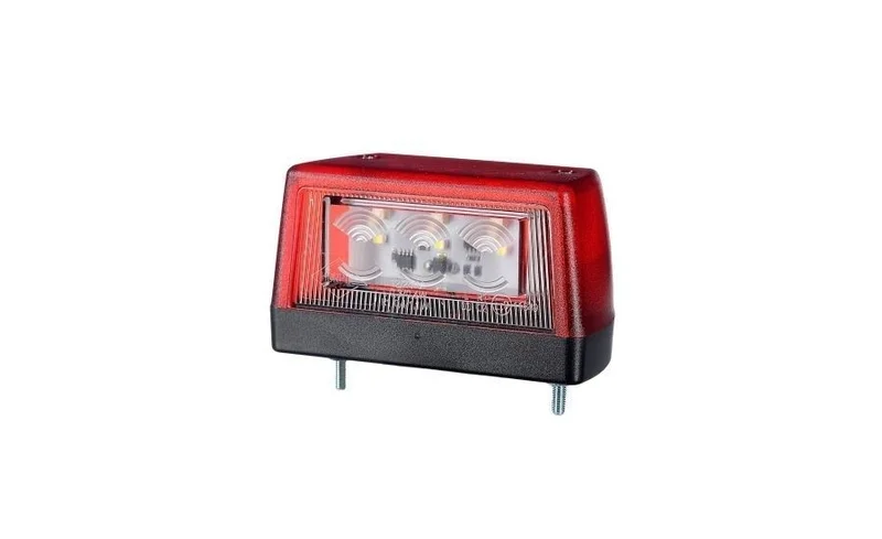 LED license plate light with red marking 12-24v 0.5m cable | MK-2300R