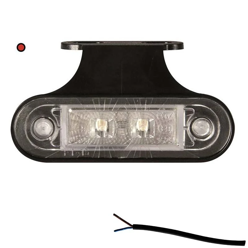 LED markeringslicht rood | 12-24v | 50cm. kabel | M10MV-400R