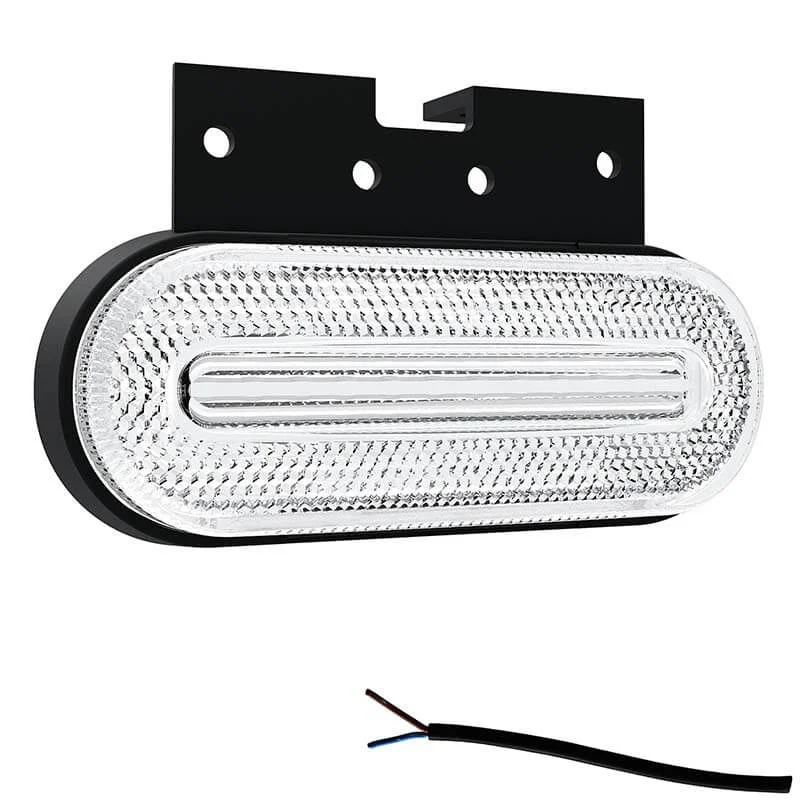 LED marker light white | 12-24v | 50cm. cable | M10MV-750W