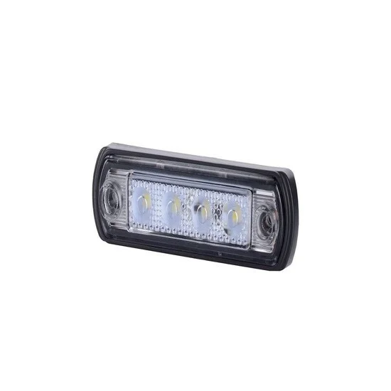 Feu de balisage LED blanc | avec support | 12-24v | 50cm. de câble | MV-5250W