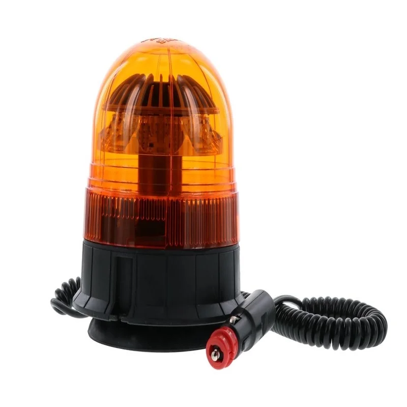 LED R65 zwaailamp amber 12/24v magneetmontage, roterend | D14509