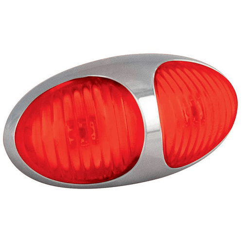 LED markeringslicht rood | 12-24v | 10cm. kabel | 37CRM2P
