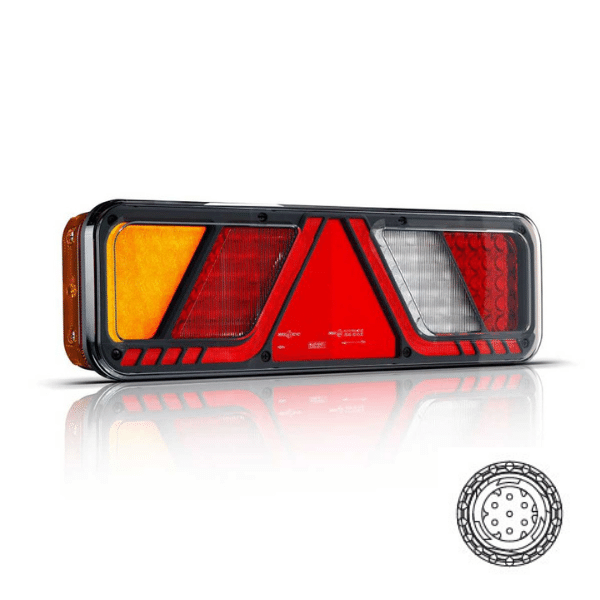 Left | LED trailer light canbusproof | 24v | 7-PIN AMP connector