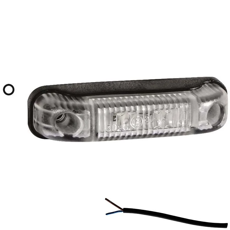 LED markeringslicht wit | 12-24v | 50cm. kabel | M10MV-500W