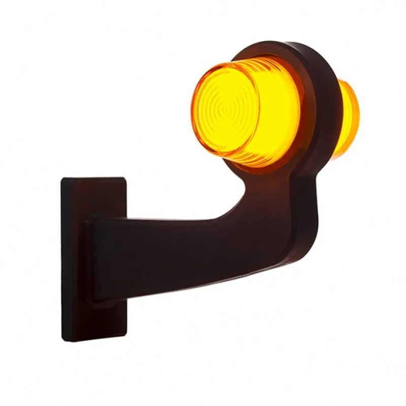 Lampada a sospensione LED ambra | stelo angolato | lente smerigliata | 12-24v | MB-1023A