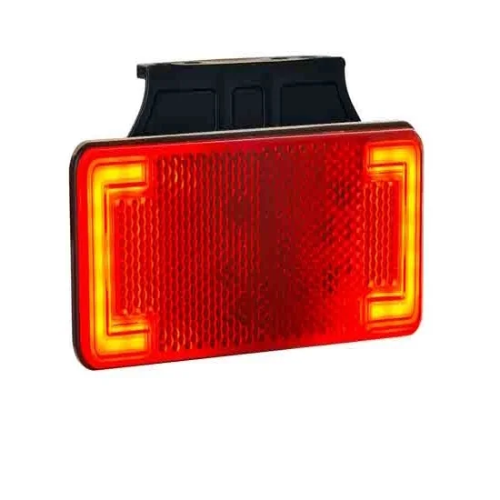 LED markeringslicht neon rood met beugel | 12-24v | 50cm. kabel | MV-3150R