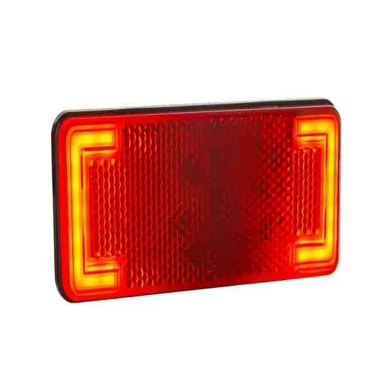 LED markeringslicht neon rood | 12-24v | 50cm. kabel | MV-3100R