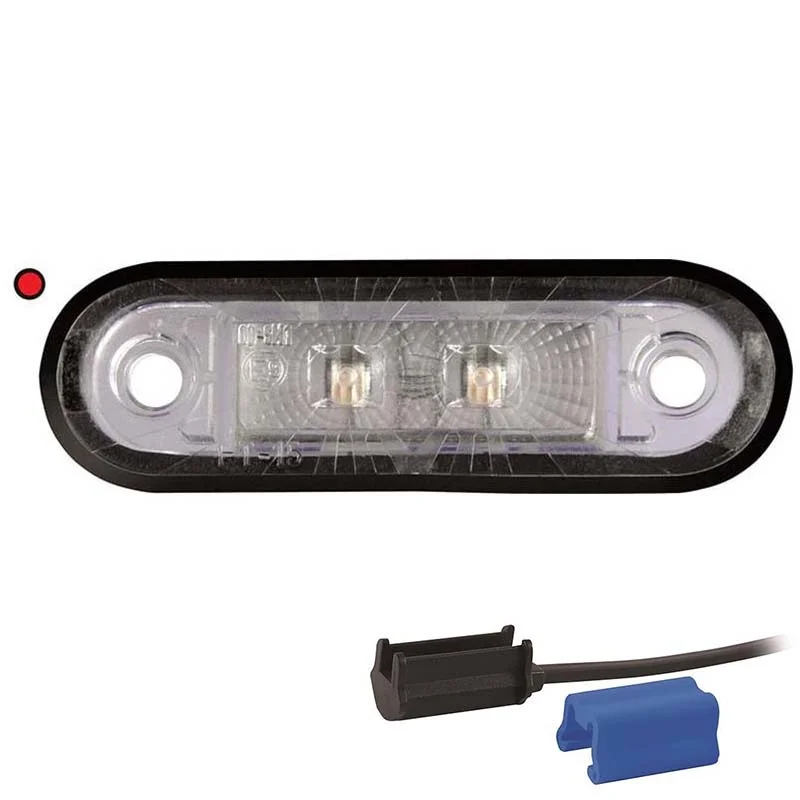 LED markeringslicht rood | 12-24v | 0,75mm². connector | M10MV-210R