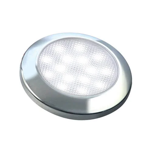 Ultra flat LED interior lighting | chrome | 12v | warm white light | 7515C-WW