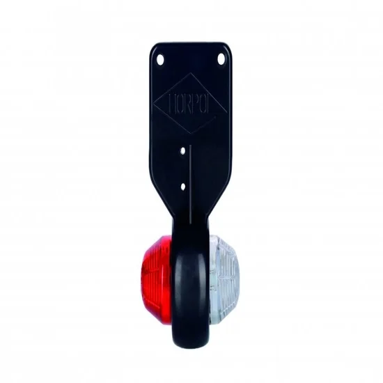 LED Breedtelamp rechts rood/wit 12/24v 50cm kabel | MB-4232RW