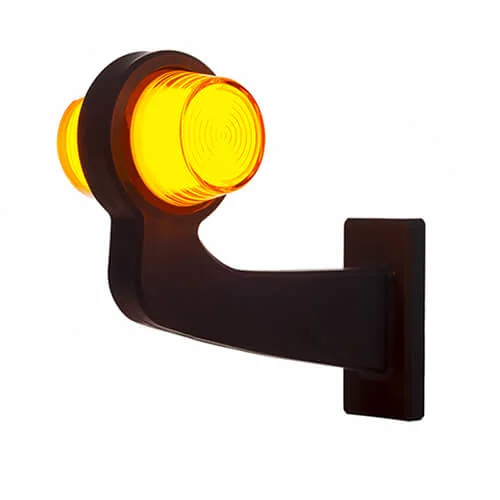 LED pendant lamp amber | angled stem | frosted lens | 12-24v | MB-1023A
