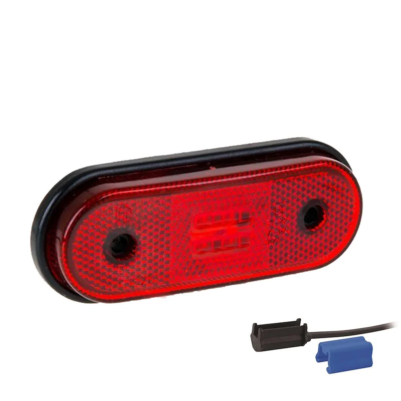 LED Markierungsleuchte Rot12-36 Volt 0,75mm² Anschluss.