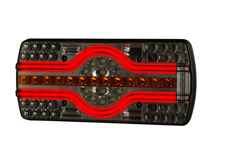 LED neon rear light with license plate light | 12-24v | 2.0m cable | VC-3600
